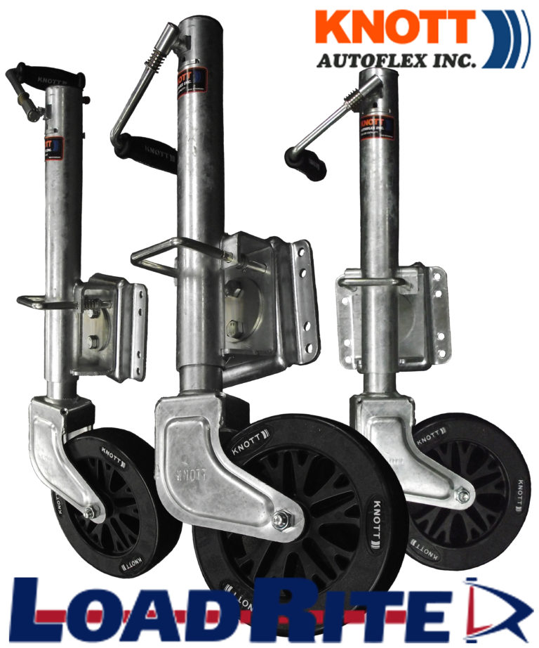 Tongue Jack 1200lb With 8 Swivel Wheel KnottⒸ Load Rite Trailers